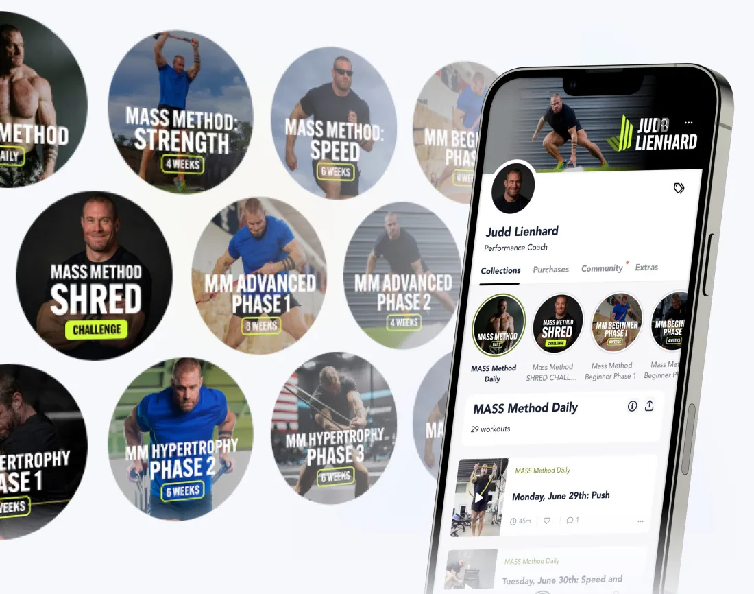 Judd Lienhard's Mass Method programs in the Playbook app