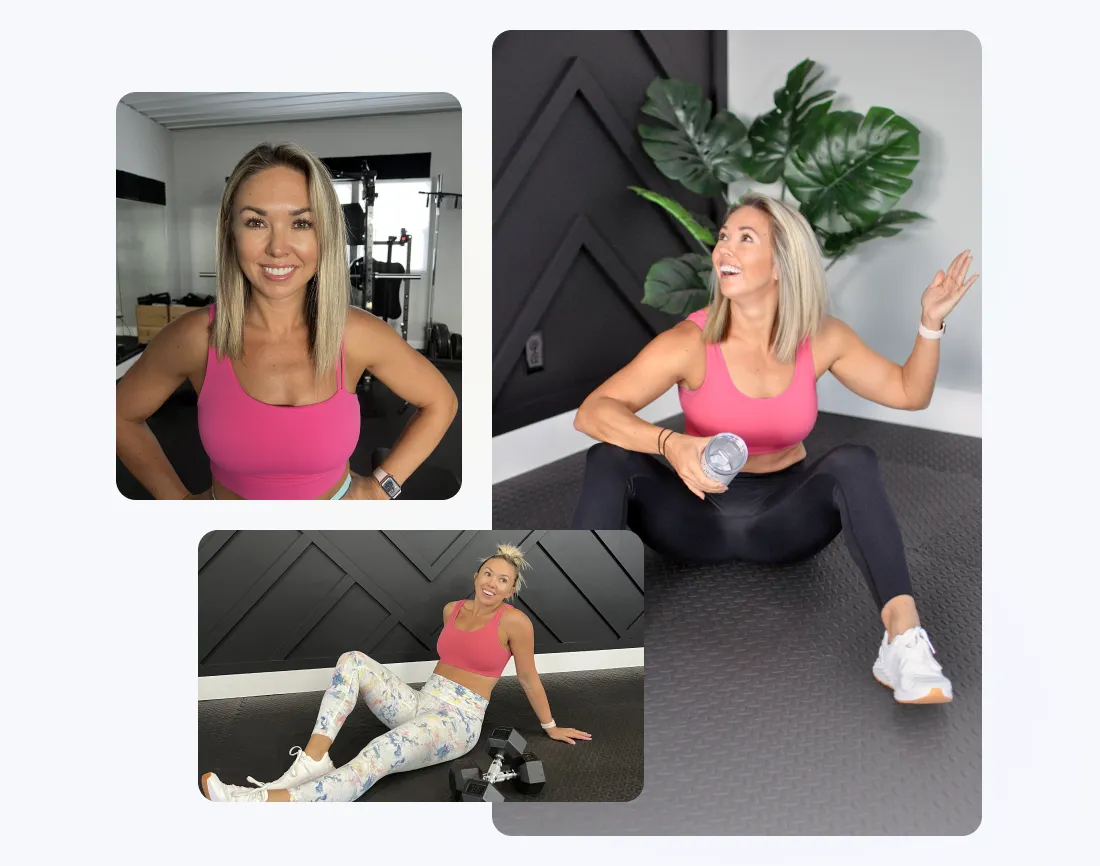 Mackenzie Wells training in her home gym setup